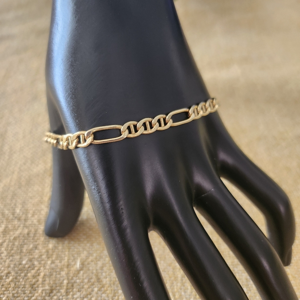Giani Bernini Gold Tone Sterling Silver Cuban Link Bracelet NEW